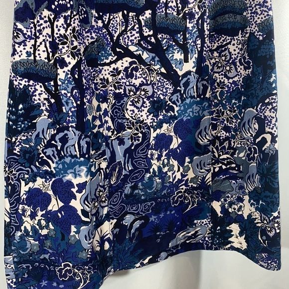 EUC Anthropologie Maeve Blue Floral Sleeveless Knee Length Shift Size 10 - Picture 7 of 16